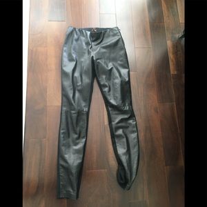 Black Genuine Leather Leggings
